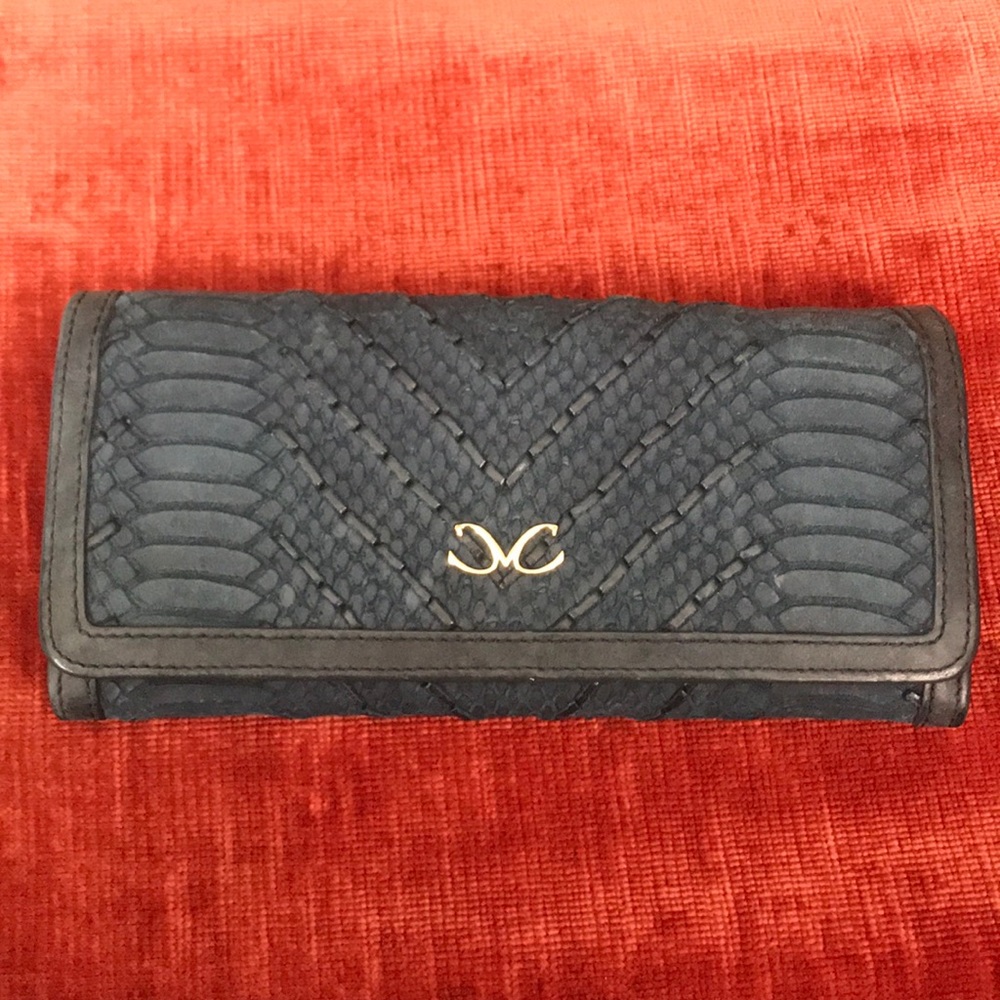 Monika Chiang Blue Suede Raja Wallet